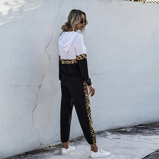 Tuta Donna Leopardata Con Cappuccio
