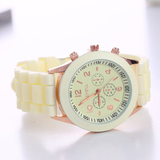 Orologio Al Quarzo con cinturino in silicone morbido