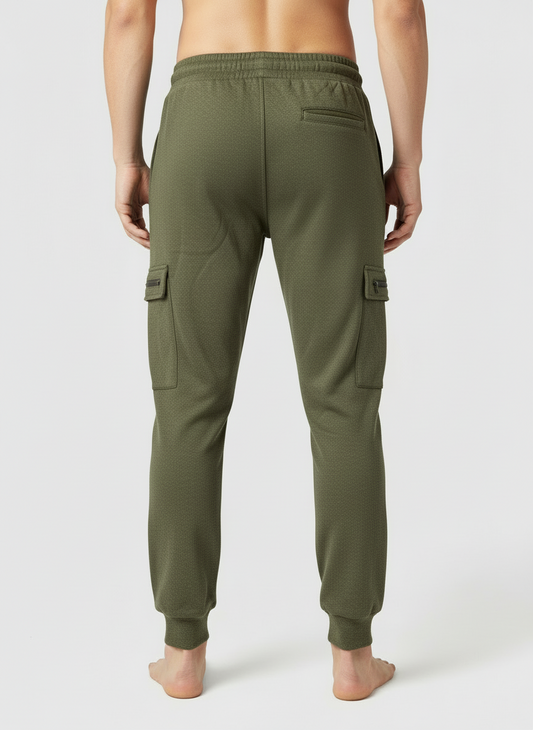 Pantatuta cargo unisex verde militare - f 2429