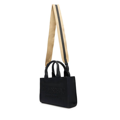 Borsa Donna a Mano Love Moschino in Ecopelle con Tracolla - Nera