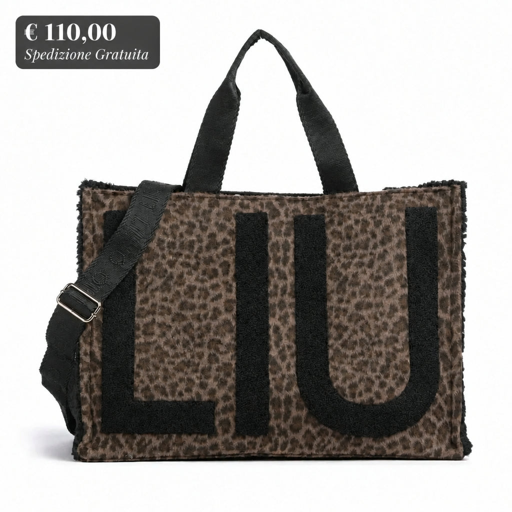 Borsa Tote Grande Animalier con Tracolla Liu Jo