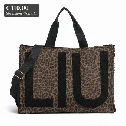 Borsa Tote Grande Animalier con Tracolla Liu Jo