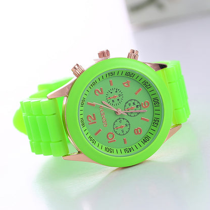 Orologio Al Quarzo con cinturino in silicone morbido