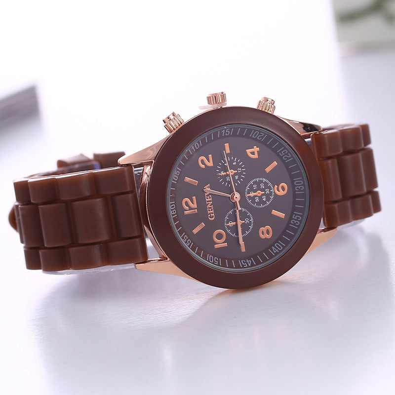 Orologio Al Quarzo con cinturino in silicone morbido
