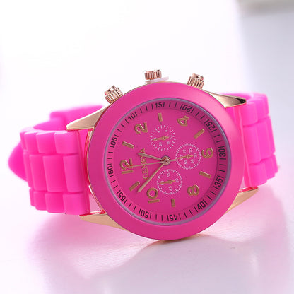 Orologio Al Quarzo con cinturino in silicone morbido