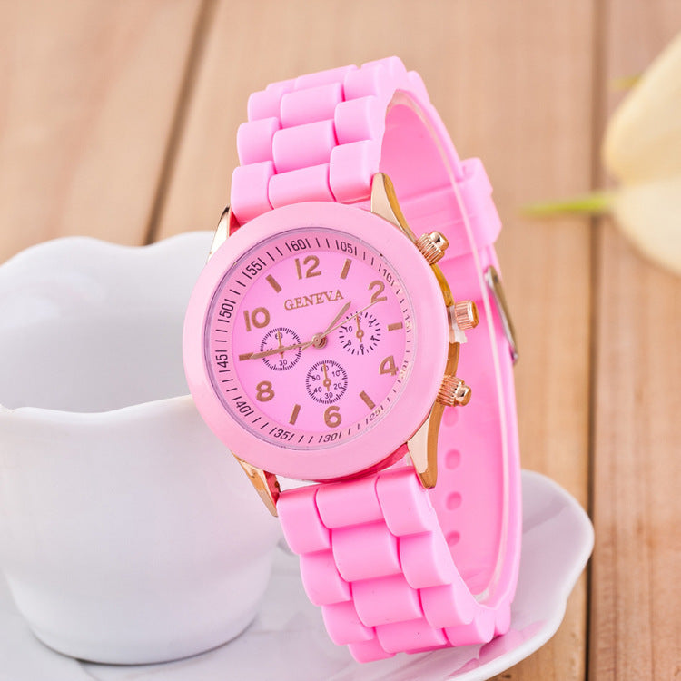 Orologio Al Quarzo con cinturino in silicone morbido