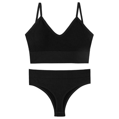 Set di Lingerie a Costine Senza Cuciture