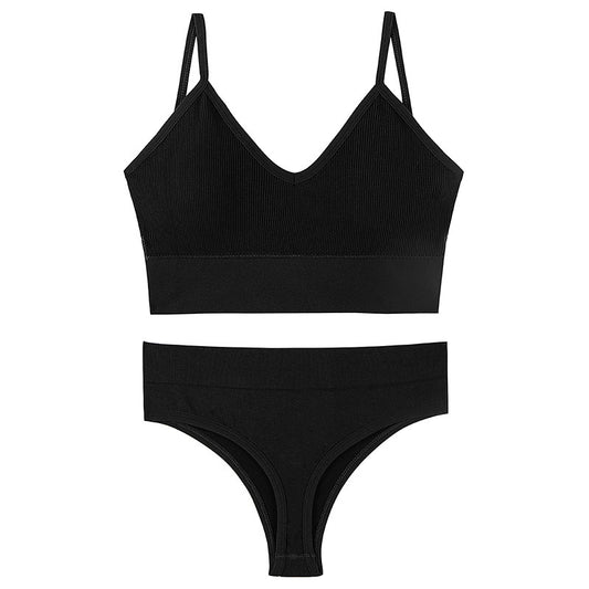 Set di Lingerie a Costine Senza Cuciture