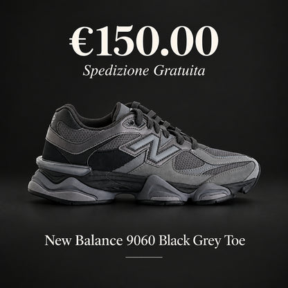 New Balance 9060 Black Grey Toe
