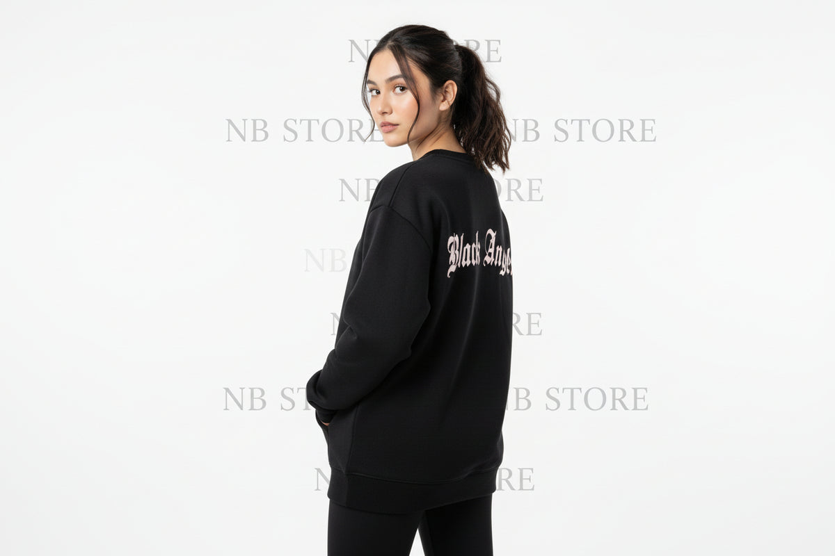 felpa angel nera  6140