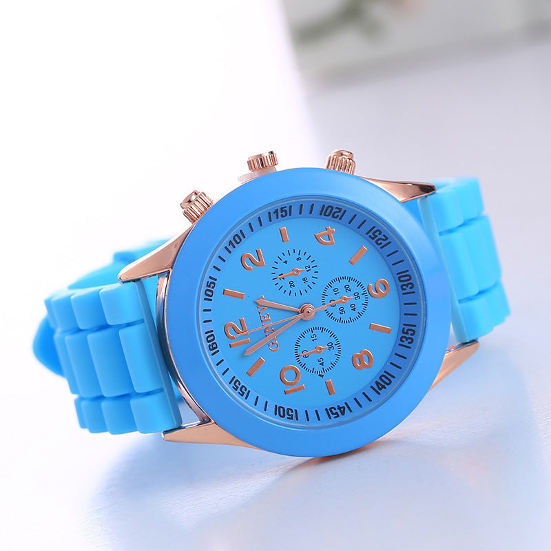 Orologio Al Quarzo con cinturino in silicone morbido