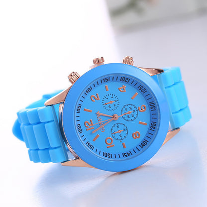 Orologio Al Quarzo con cinturino in silicone morbido