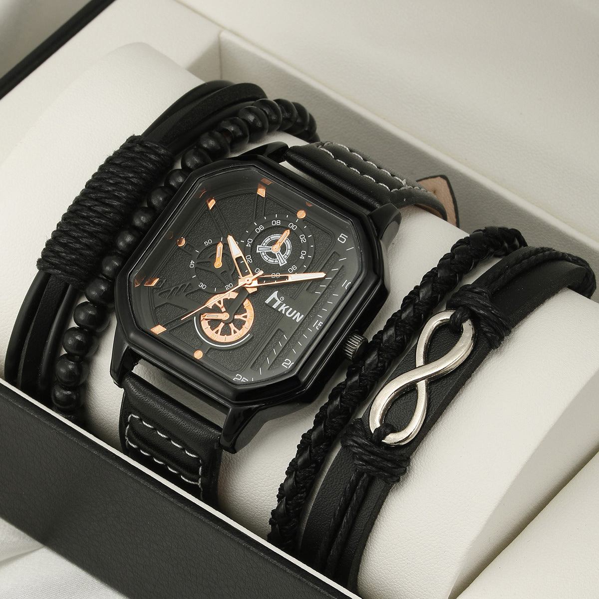 Orologio Uomo Con Braccialetti Coordinati