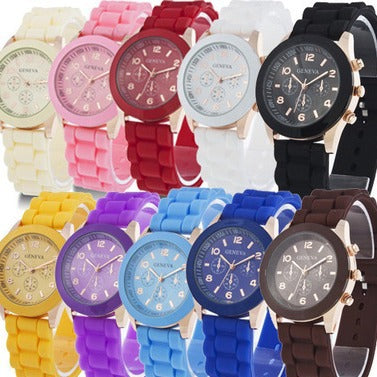 Orologio Al Quarzo con cinturino in silicone morbido