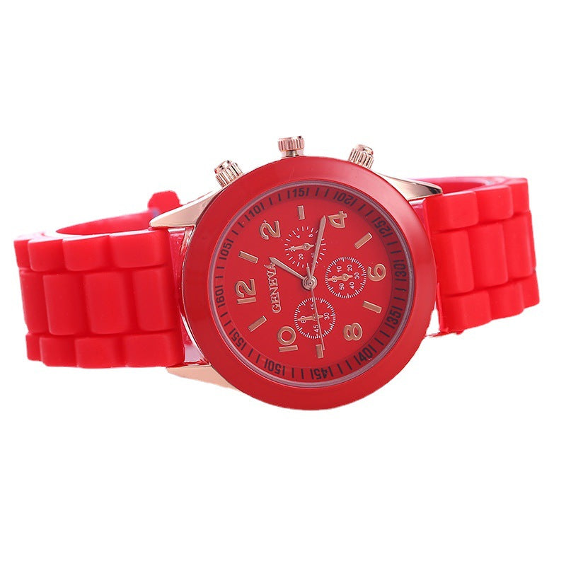 Orologio Al Quarzo con cinturino in silicone morbido