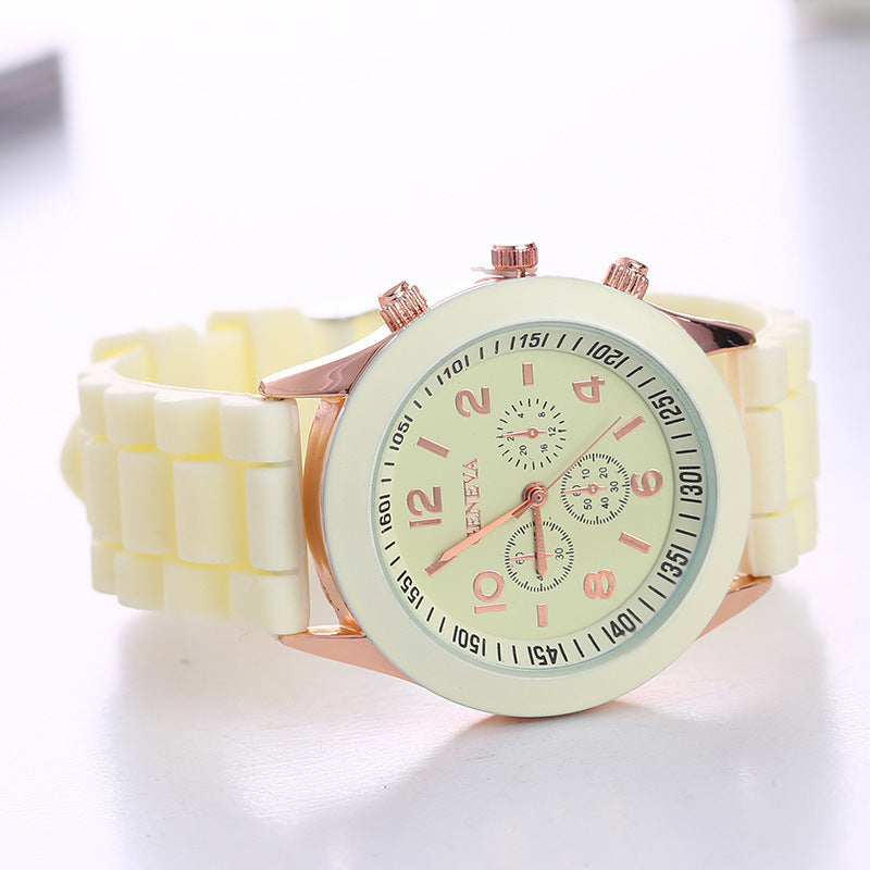 Orologio Al Quarzo con cinturino in silicone morbido