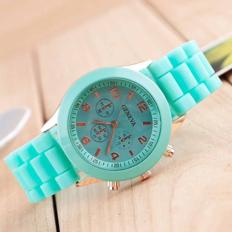 Orologio Al Quarzo con cinturino in silicone morbido