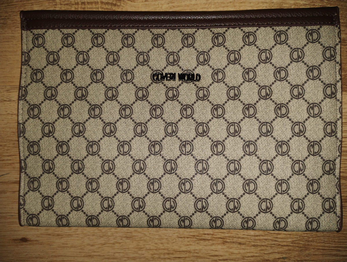 pochette uomo marrone
