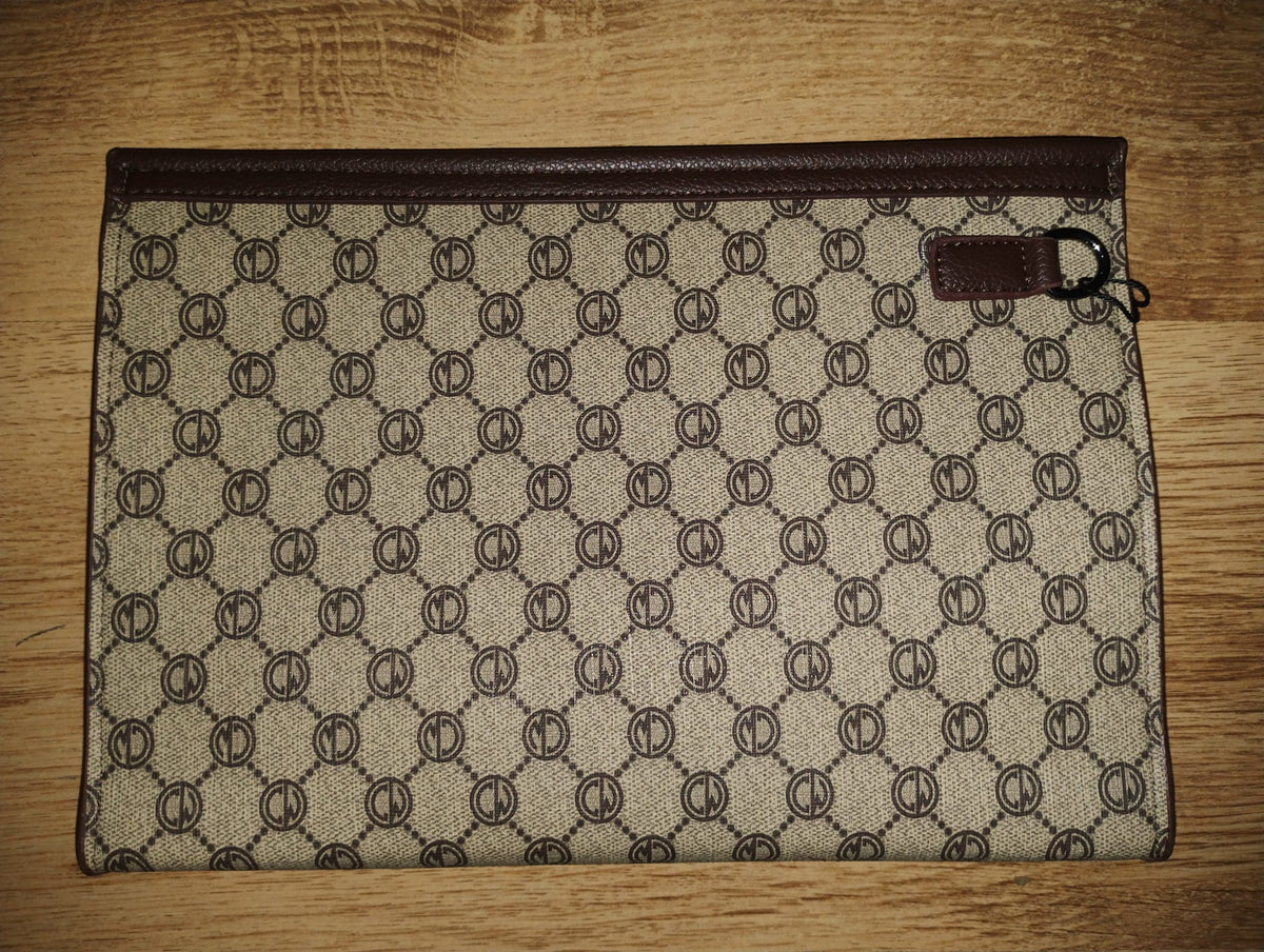 pochette uomo marrone