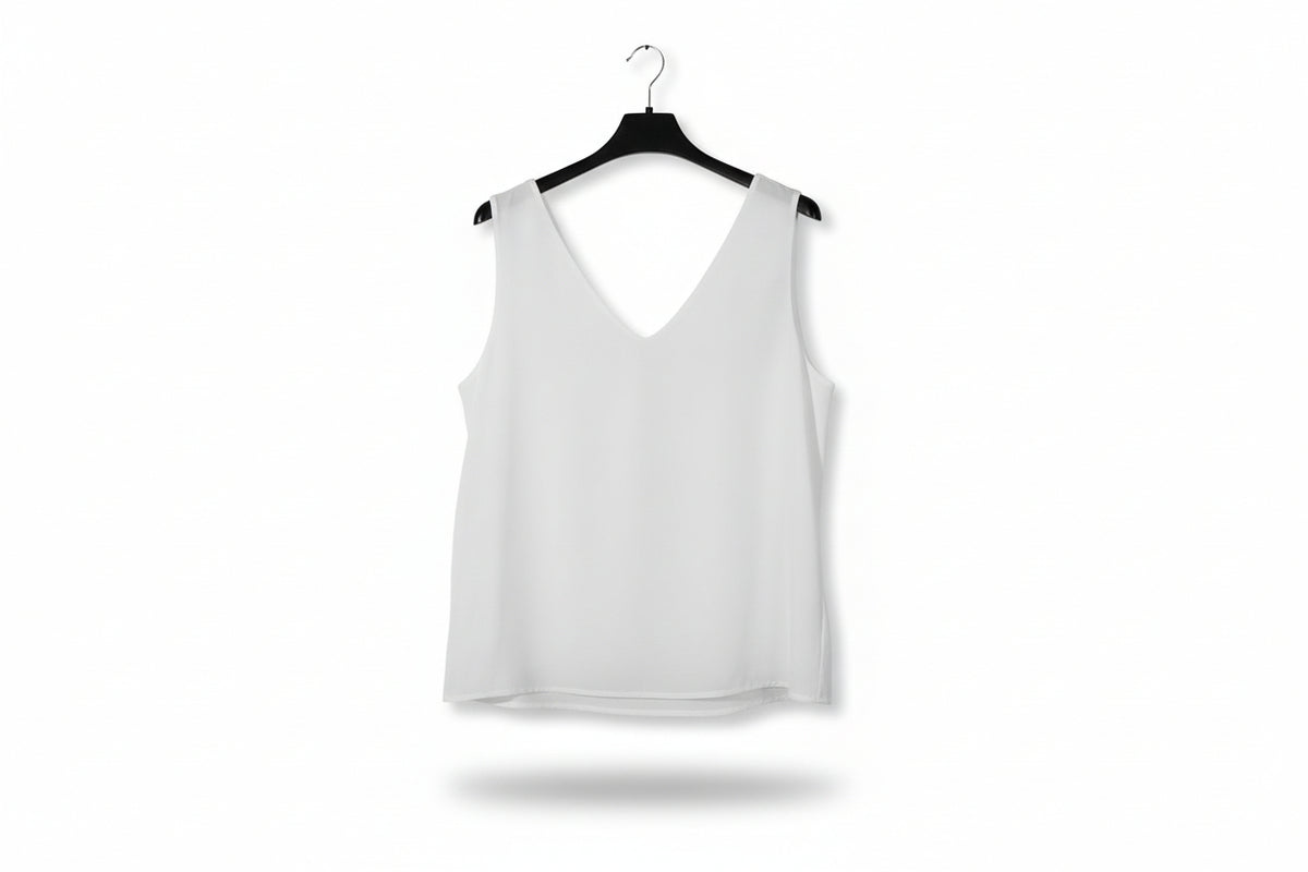 Top bianco donna