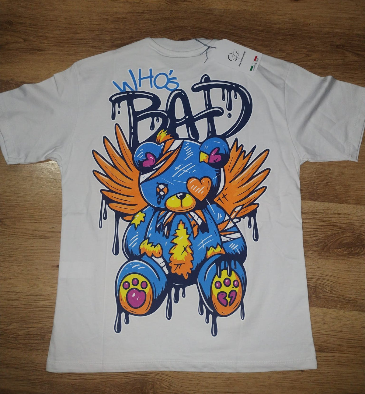 T-shirt Bad bianca