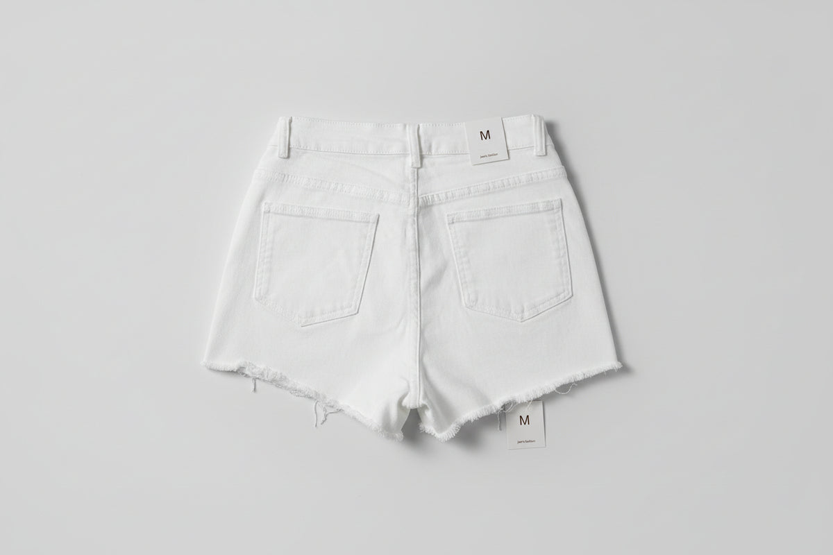 pantaloncini donna brillantini bianchi
