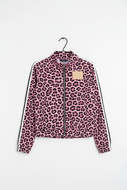 tuta donna leopardata rosa