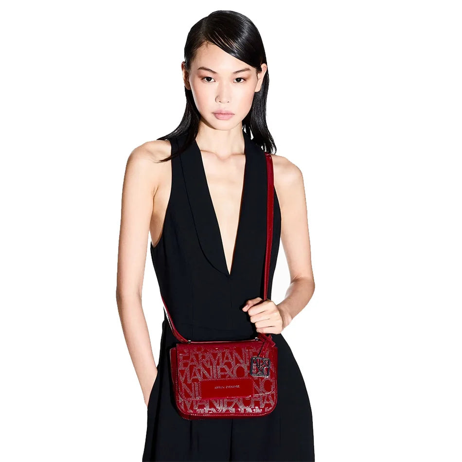 Borsa Donna a Tracolla Armani Exchange "Liz" Lucida - Red Dahlia