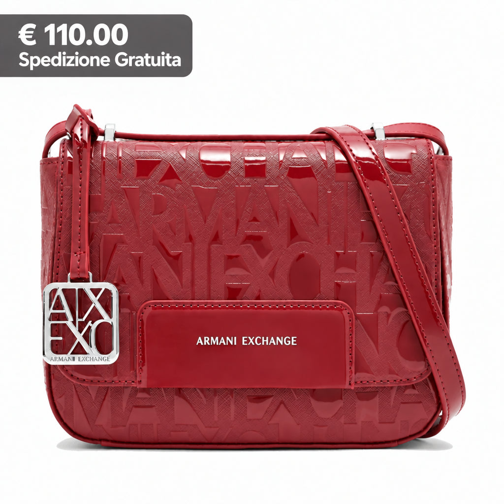 Borsa Donna a Tracolla Armani Exchange "Liz" Lucida - Red Dahlia