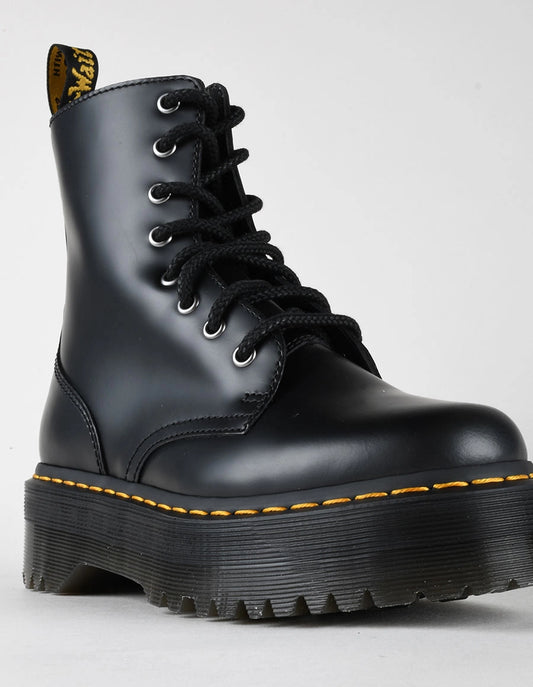 Dr. Martens Jadon Polished Smooth Black – Anfibi donna platform