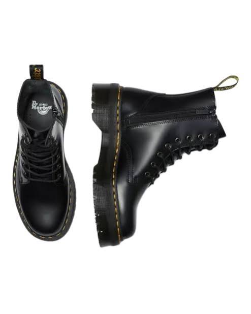 Dr. Martens Jadon Polished Smooth Black – Anfibi donna platform