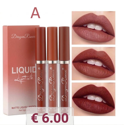 Set da 3 lucidalabbra opachi a lunga durata